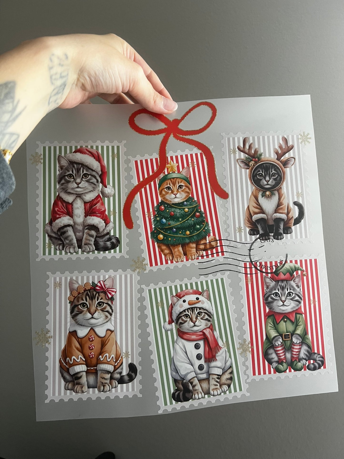 Christmas Cat Stamps