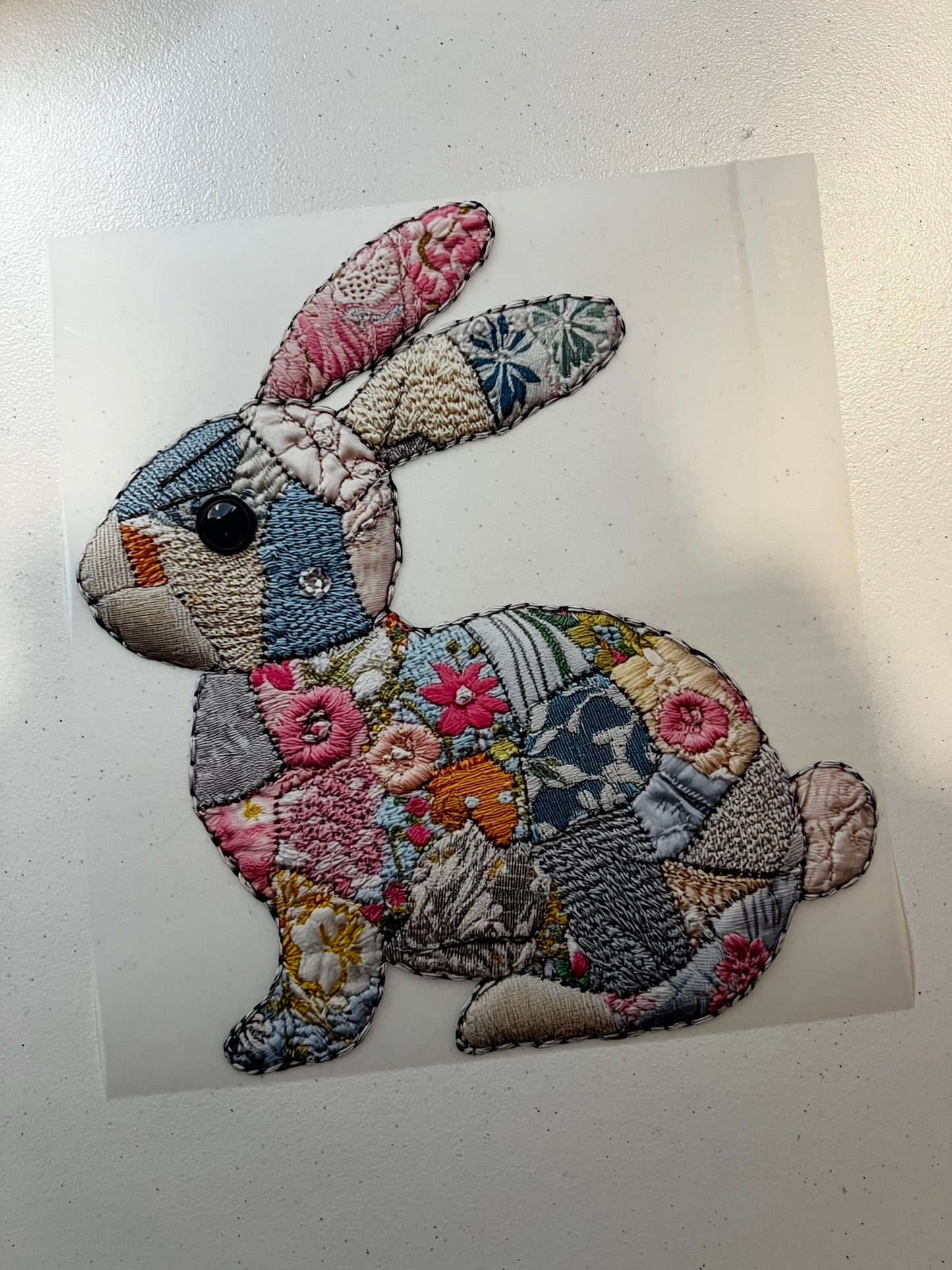 Faux Embroidered Easter Bunny