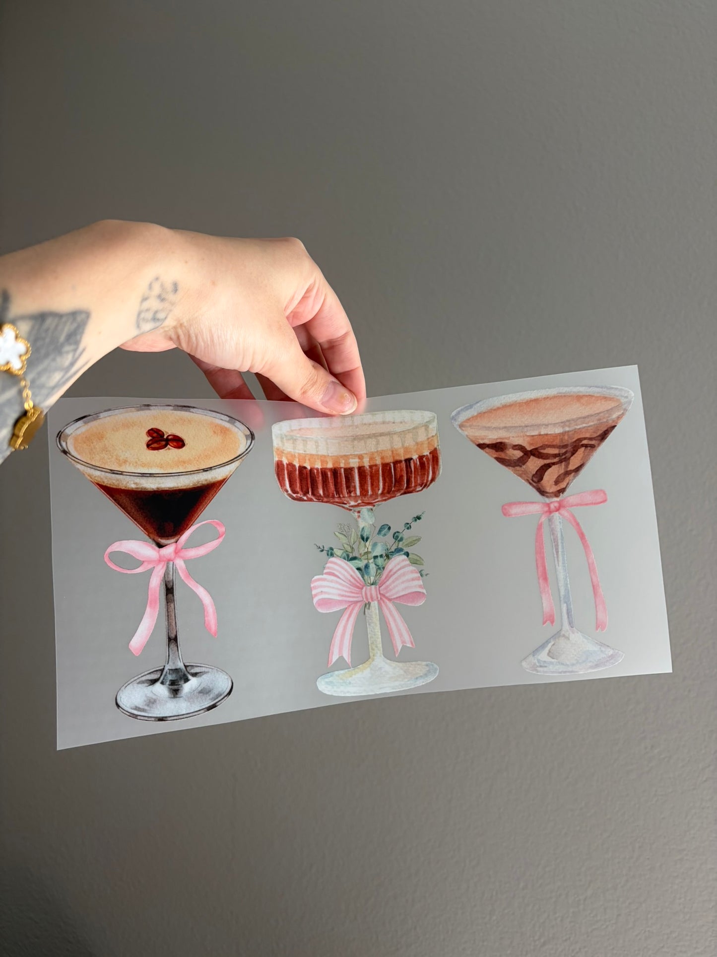 Espresso Martini w/ pink bows