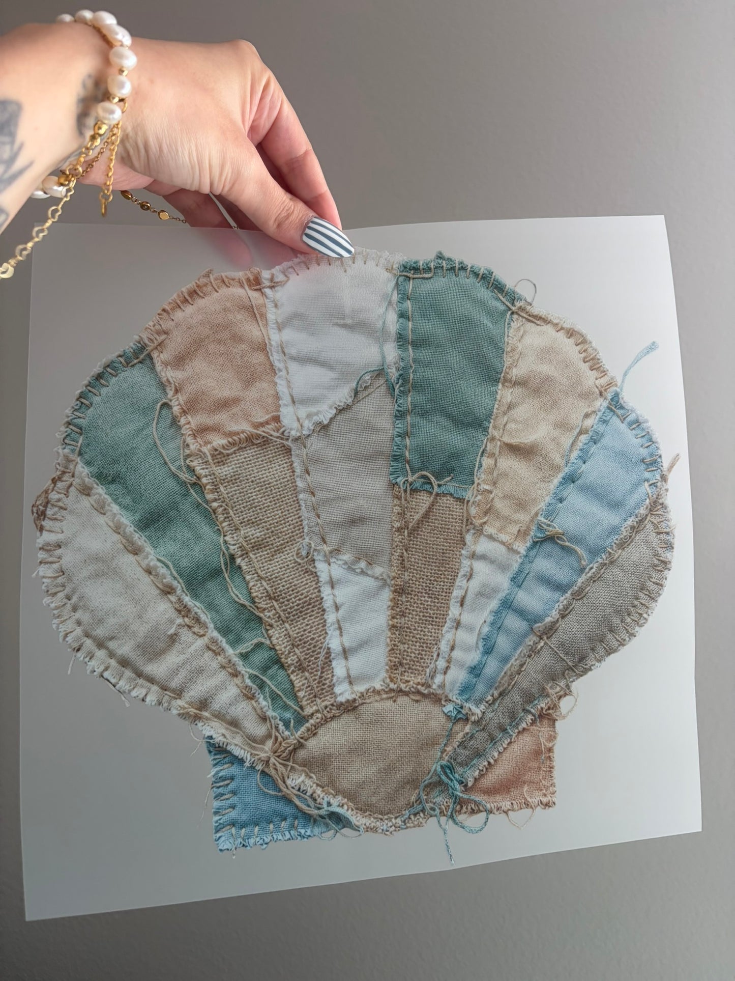 Faux Patchwork Seashell