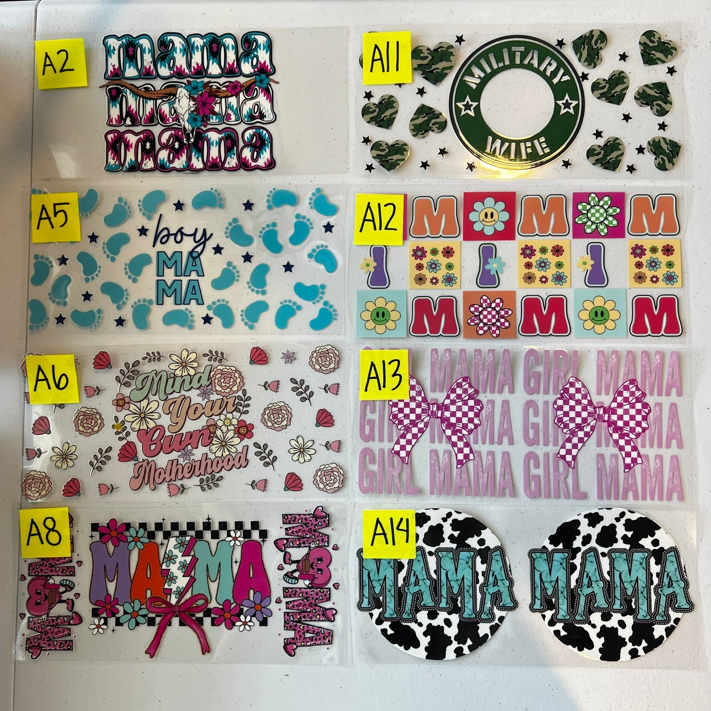 MAMA/GRANDMA/AUNTIE/DAD CUP WRAPS