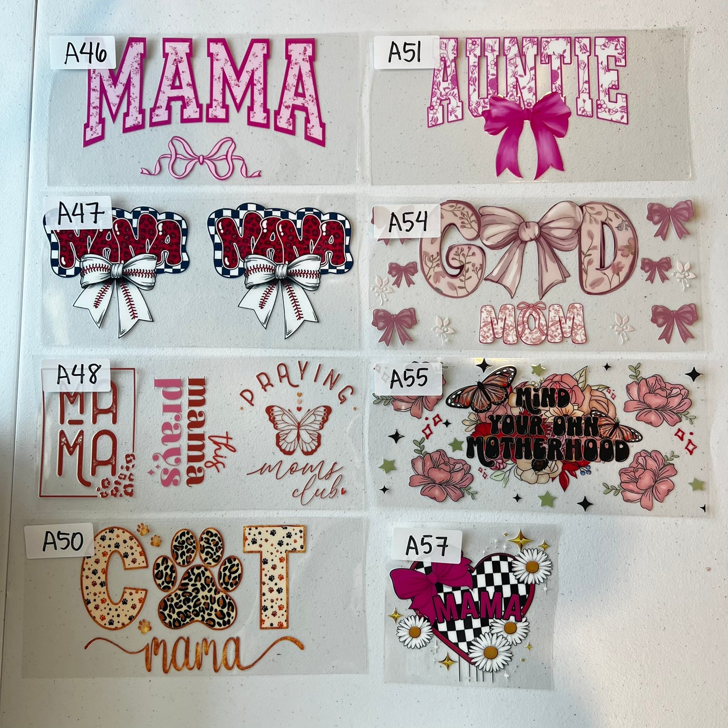 MAMA/GRANDMA/AUNTIE/DAD CUP WRAPS