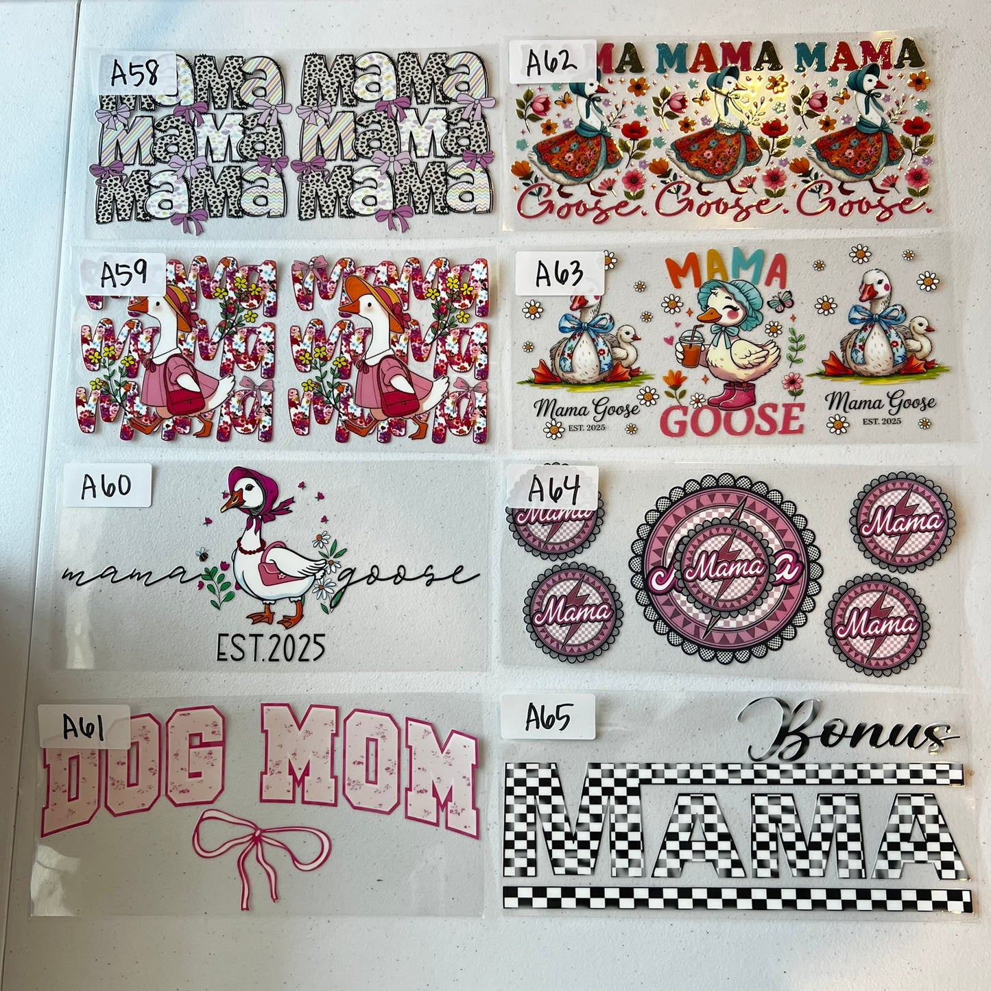 MAMA/GRANDMA/AUNTIE/DAD CUP WRAPS