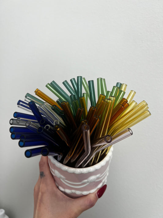 16oz Colored Glass Straw