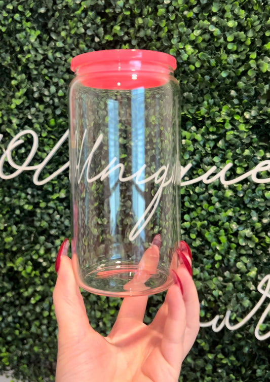 16oz Clear Glass Cup