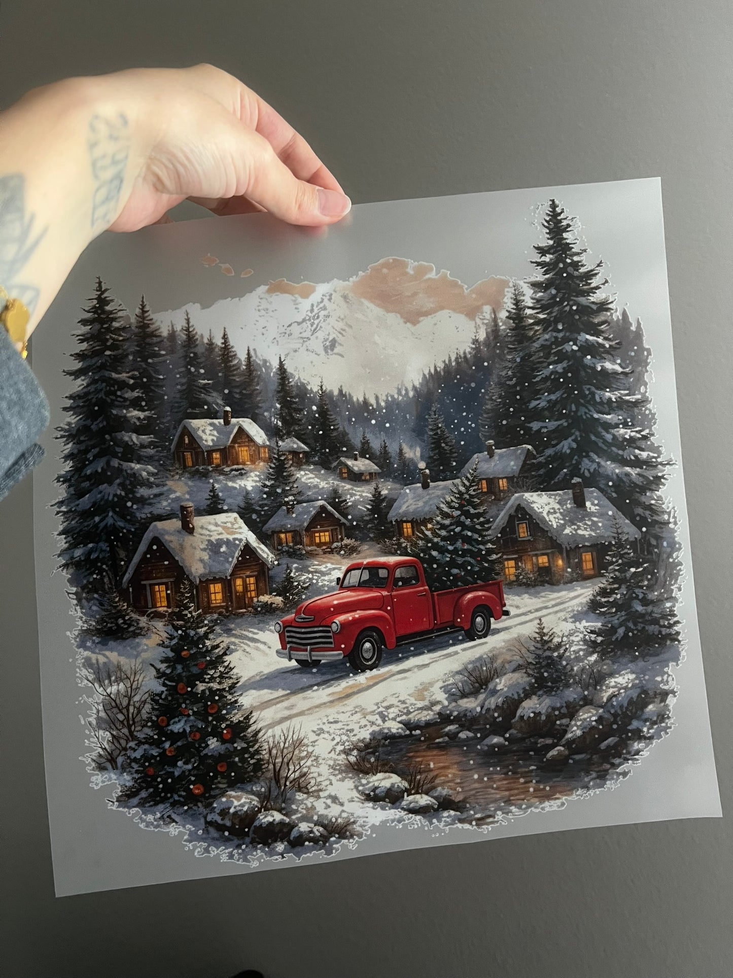 Christmas w/ Red Truck