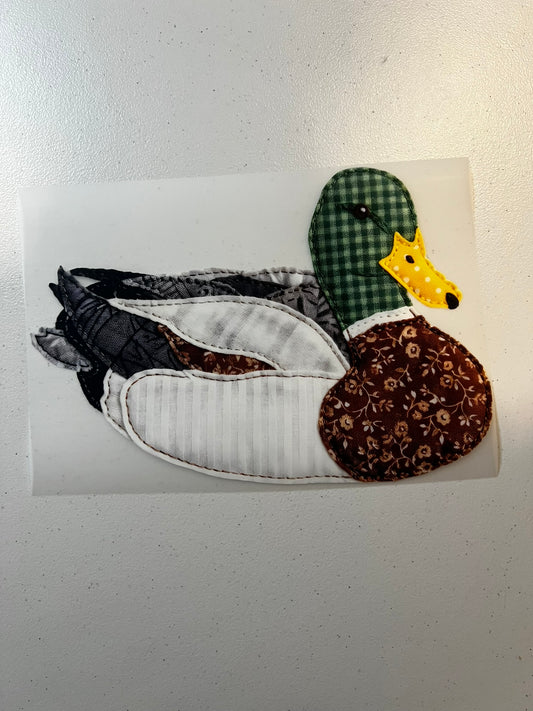 Faux Embroidered Duck