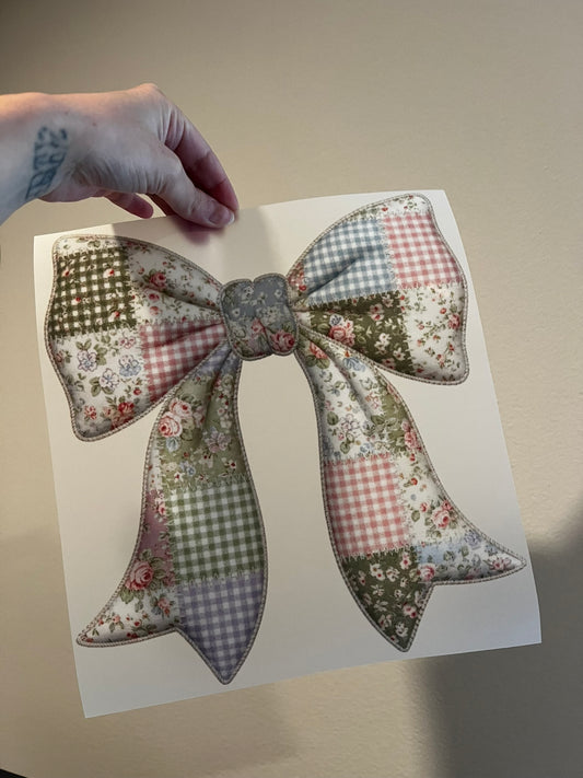 Faux Quilted Bow