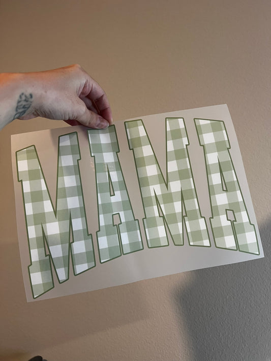 Sage Green Checkered Mama