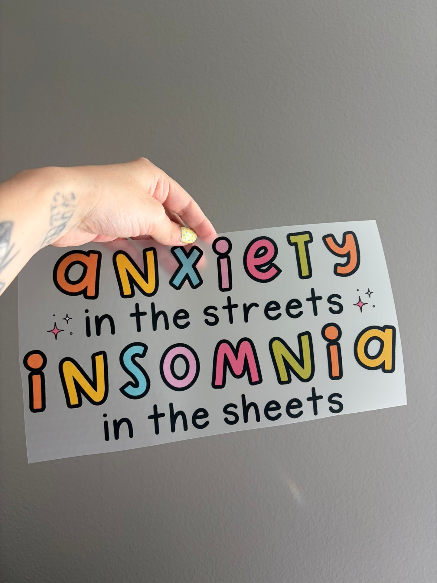 anxiety in the streets, insomnia in the sheets