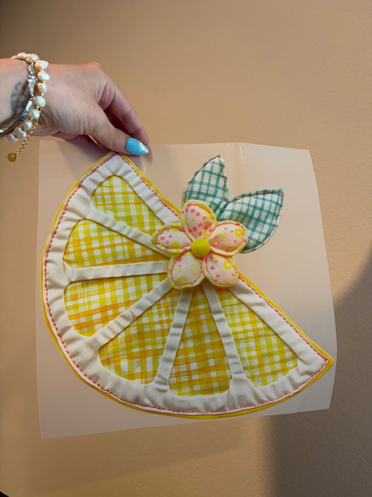 Faux Quilted Lemon