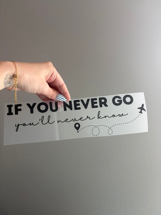 If you never go, you'll never know