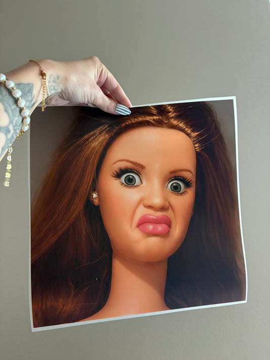Funny Disgusted Barbie Face