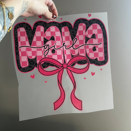 Pink Checkered Girl Mama