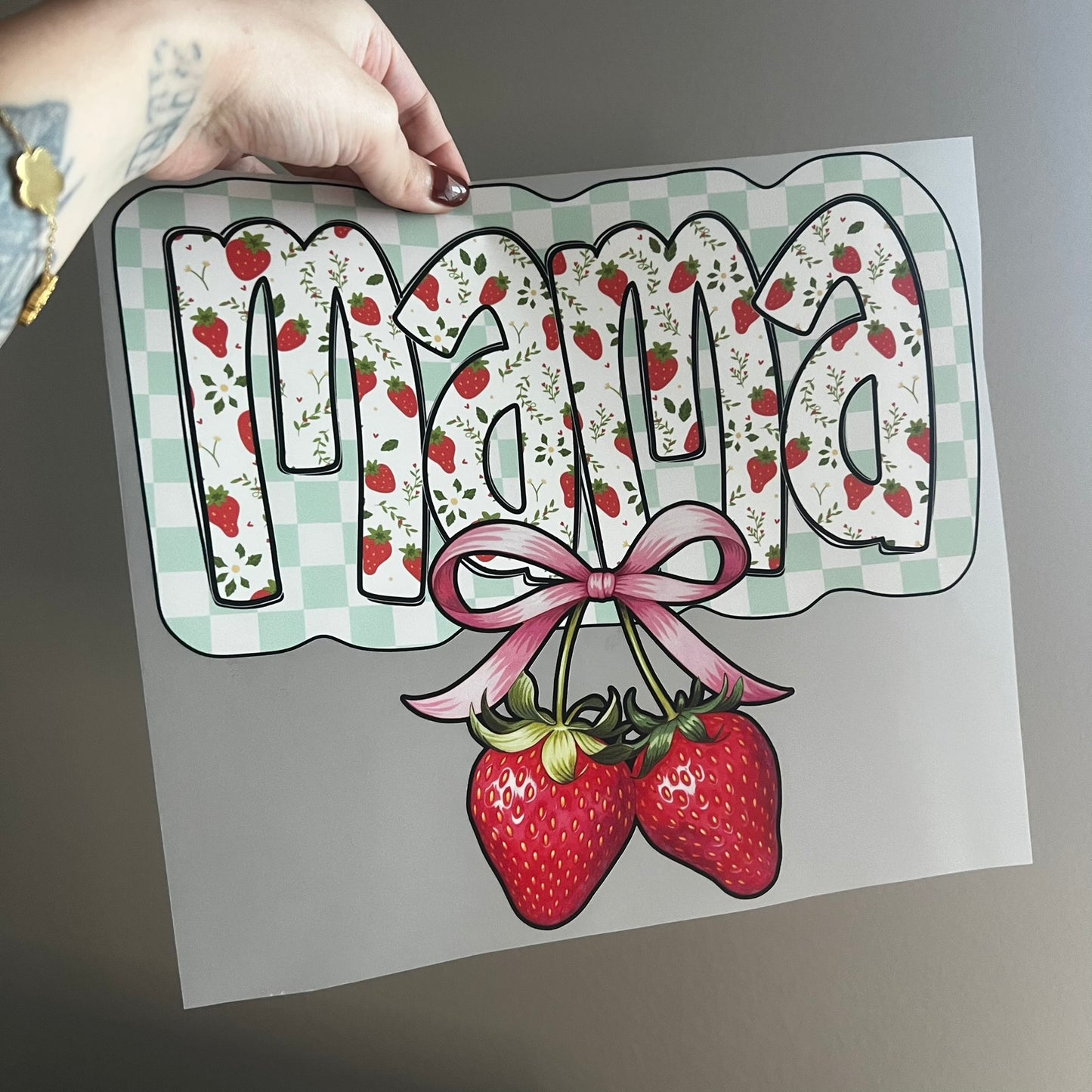 Checkered Strawberry Mama