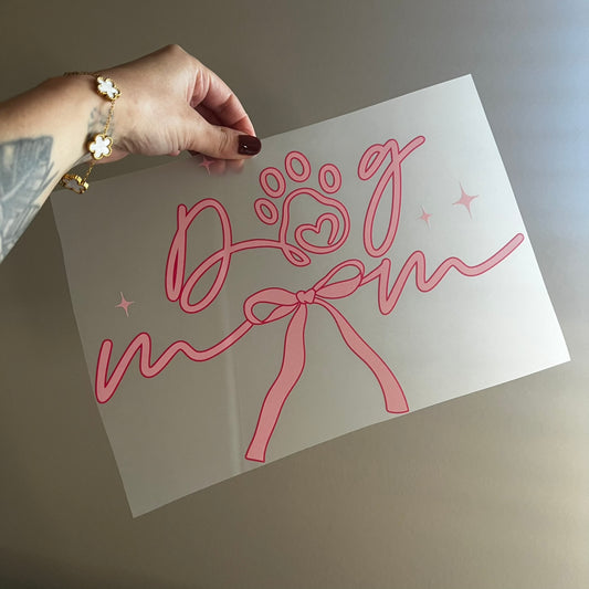 Pink Dog Mom Bow