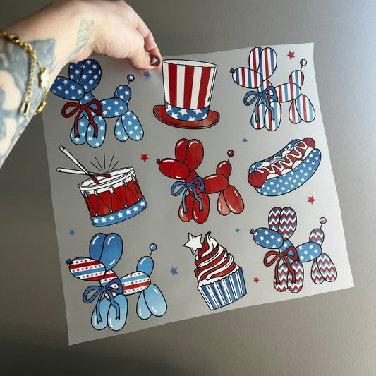 Patriotic Balloon Dogs