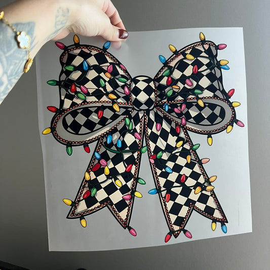 Christmas Checkered Bow
