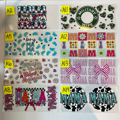 MAMA/GRANDMA/AUNTIE/DAD CUP WRAPS
