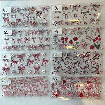 BOWS/FRUITS/GIRLY CUP WRAPS