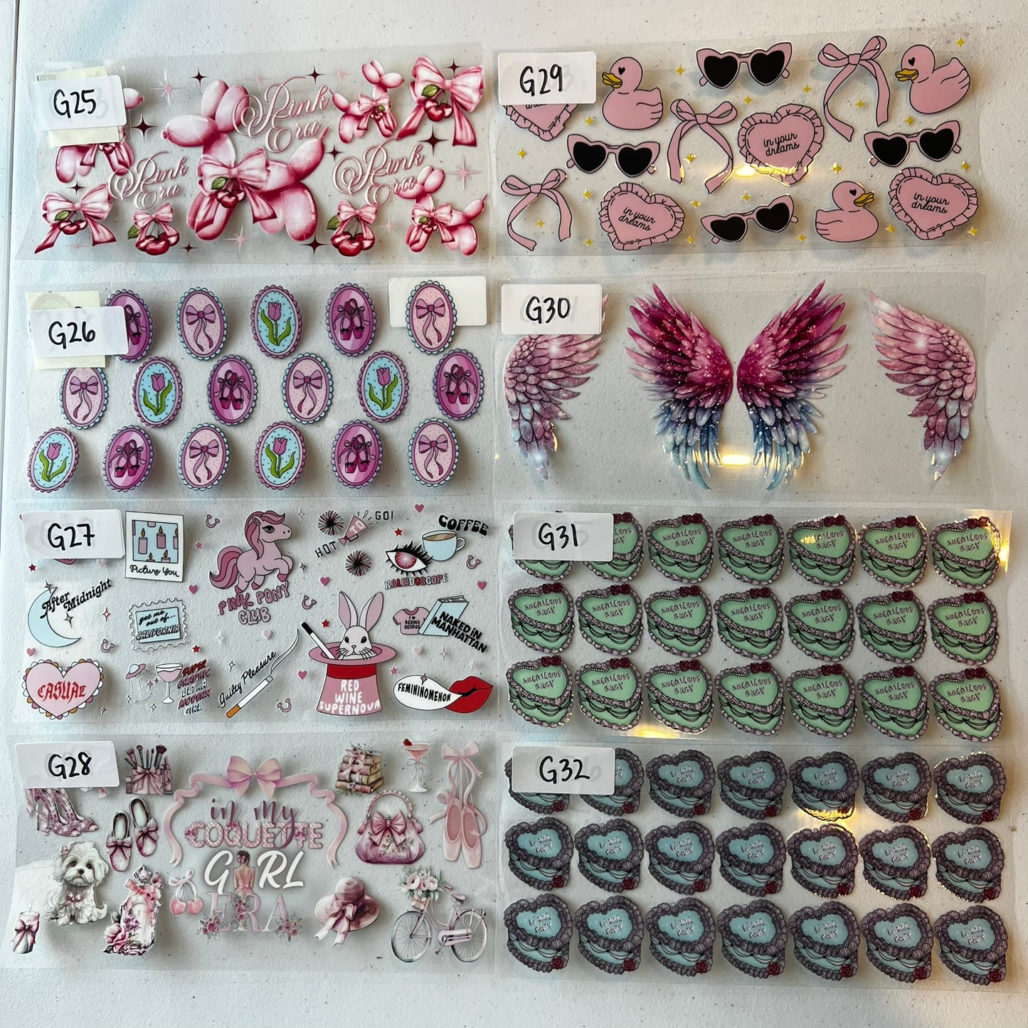 BOWS/FRUITS/GIRLY CUP WRAPS
