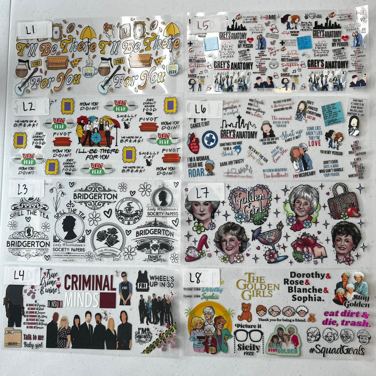 MOVIES/ARTISTS CUP WRAPS